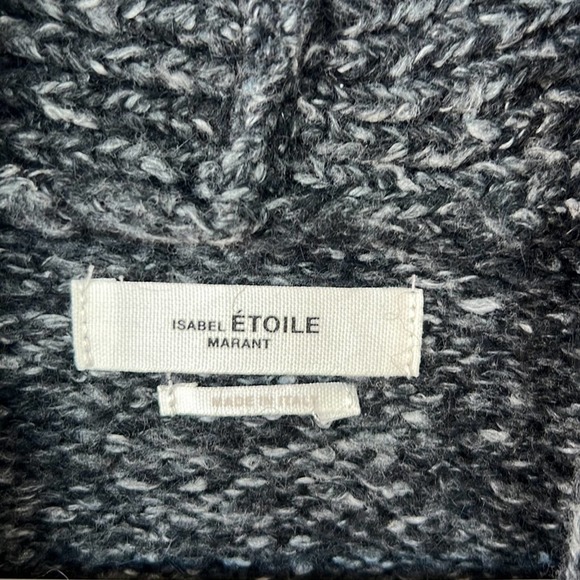 Isabel Marant Hamilton Grey Marled Oversized Cardigan Sweater - Picture 4 of 6